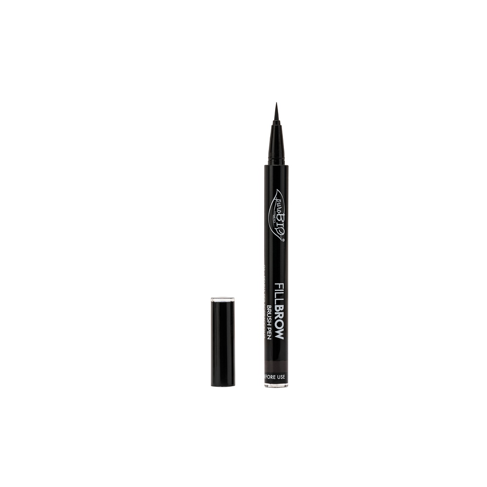 Фломастер для бровей Fillbrow Brush Pen, 04 мягкий черный, 0,7 мл PuroBio Cosmetics (ПуроБио Косметикс)