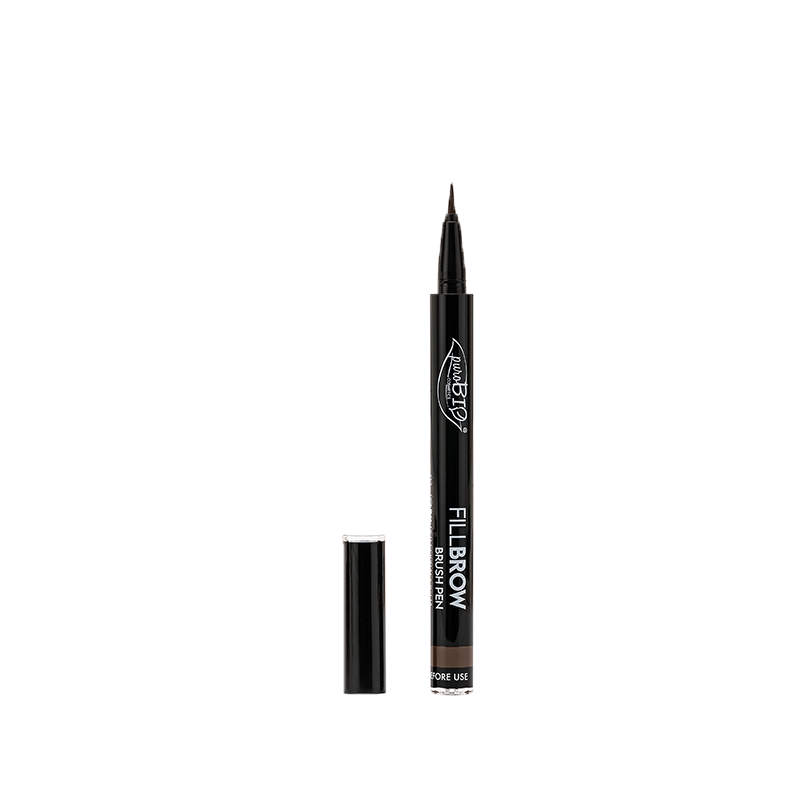 Фломастер для бровей Fillbrow Brush Pen, 03 темный коричневый, 0,7 мл PuroBio Cosmetics (ПуроБио Косметикс)